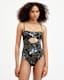 Niki Floral Bandeau Cut-Out Swimsuit