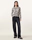 Anouk Snake Print Merino Wool Cardigan