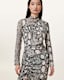 Rizo Snake Print Silk Blend Midi Dress
