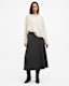 Kaya Pleated Asymmetric Midi Skirt