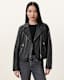 Dalby Slim Fit Leather Biker Jacket
