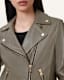 Dalby Slim Fit Leather Biker Jacket