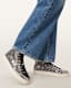 Tana Metallic Leather High Top Trainers