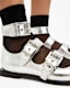 Susan Buckle Metallic Leather Shoes