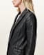 Deri Single Breasted Leather Blazer