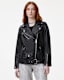 Billie Pearl Embellished Leather Biker Jacket