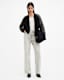 Renata Leather Sleeve Bomber Cardigan