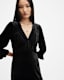 Ani V-Neck Velvet Midi Dress