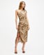 Laura Silk Blend One Shoulder Maxi Dress