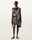 Fleur Printed Asymmetric Mini Dress