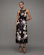 Alula Mars Print Silk Blend Maxi Dress