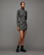 Juliette Roll Neck Metallic Mini Dress