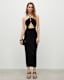 Toni Adjustable Tie Ribbed Maxi Dress