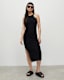 Mako Embroidered Crochet Trim Midi Dress
