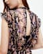Hali Tahoe Snake Print Ruffle Mini Dress