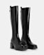 Natalia Knee High Shine Leather Boots