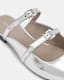 Shar Metallic Leather Flat Shoes