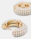 Pearl Beaded Chunky Hoop Earrings