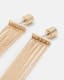 Eliza Gold Tone Long Fringed Earrings