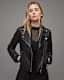 Dalby Slim Fit Leather Biker Jacket