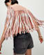 Evie Leather Tie Dye Tassel Gilet