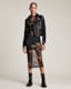 Dalby Slim Fit Gold Leather Biker Jacket