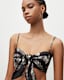 Riah Mia Linen Floral Bandeau Tie Top