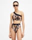 Dara Snake Print Asymmetric Bikini Top