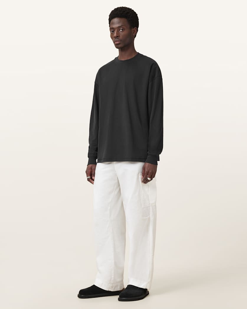 Finn Long Sleeve Crew Neck Oversized T-Shirt