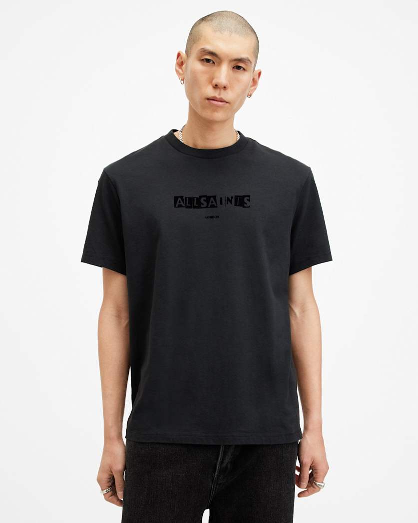 Montage Flocked Logo Relaxed Fit T-Shirt