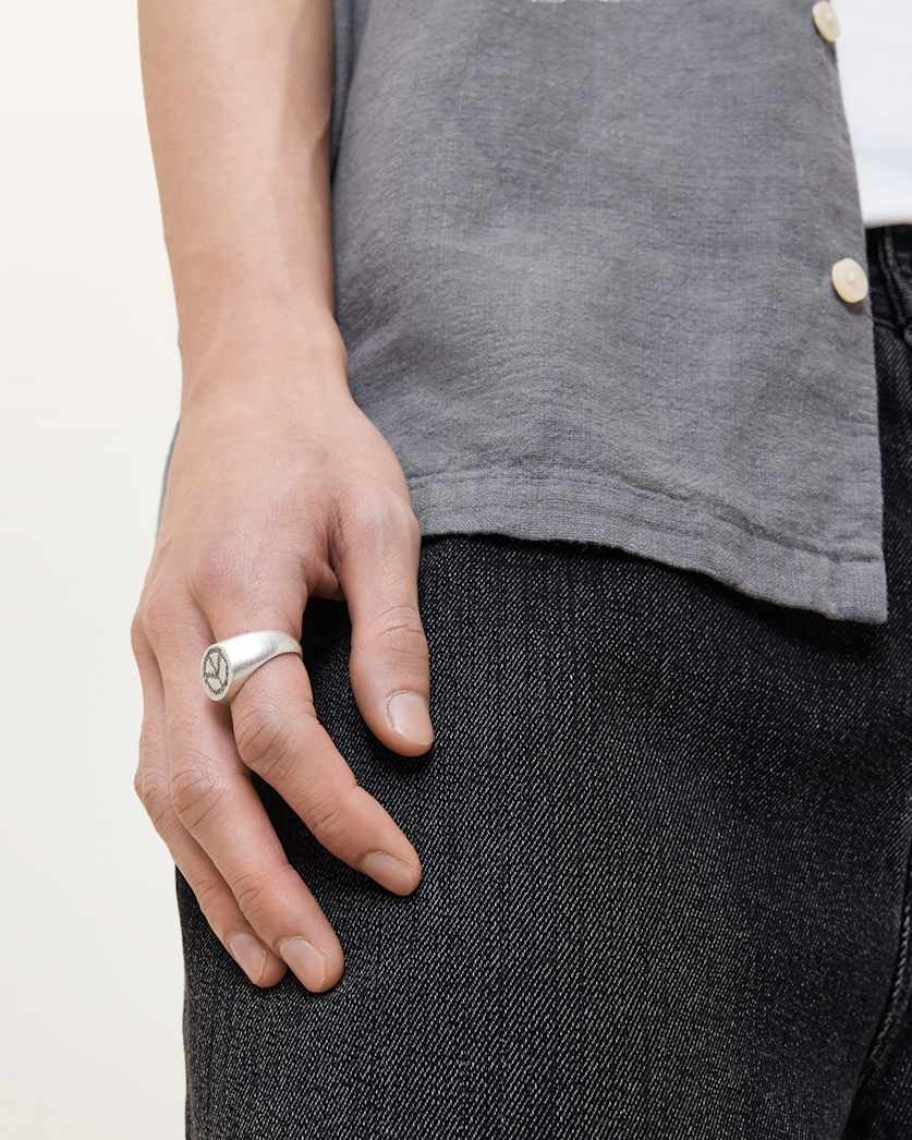 Leon Sterling Silver Peace Engraved Ring