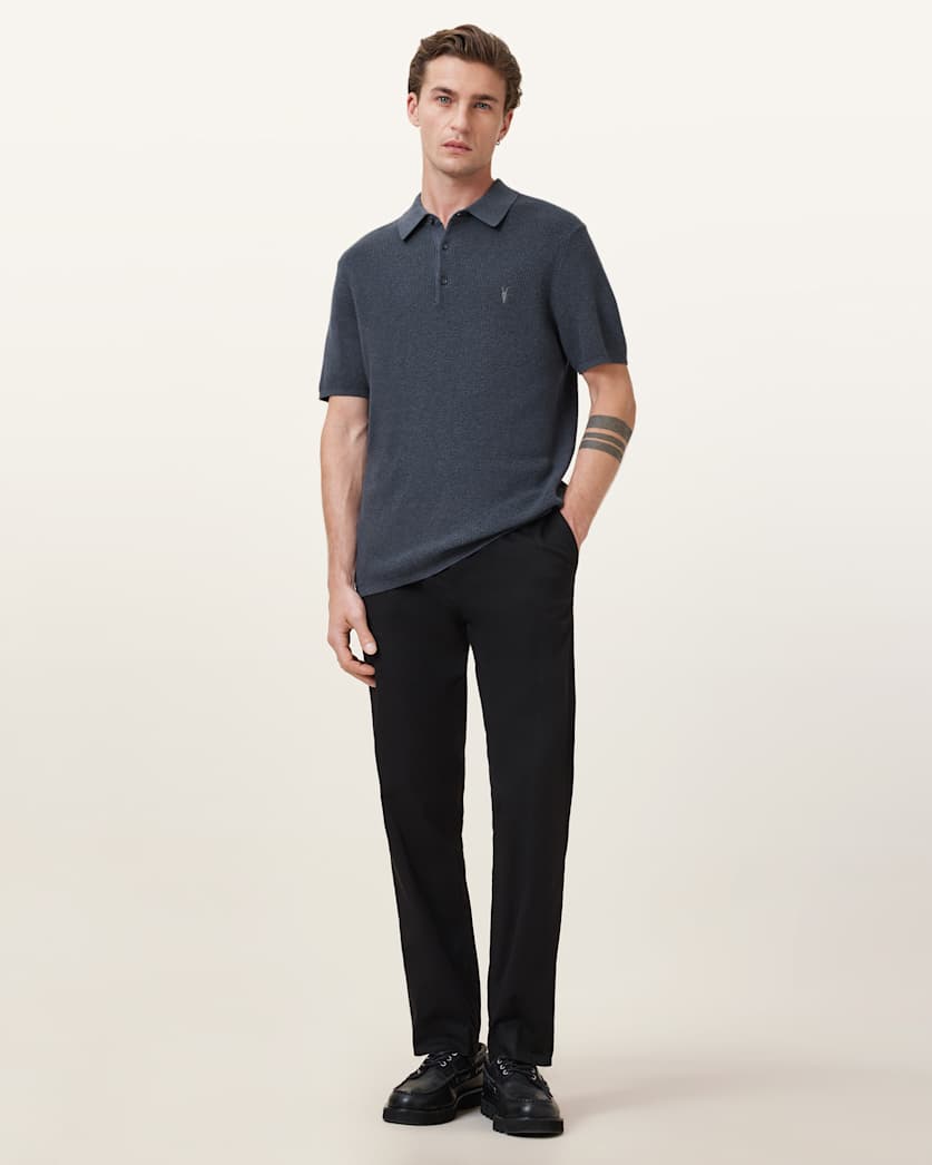 Aspen Waffle Texture Ramskull Polo Shirt