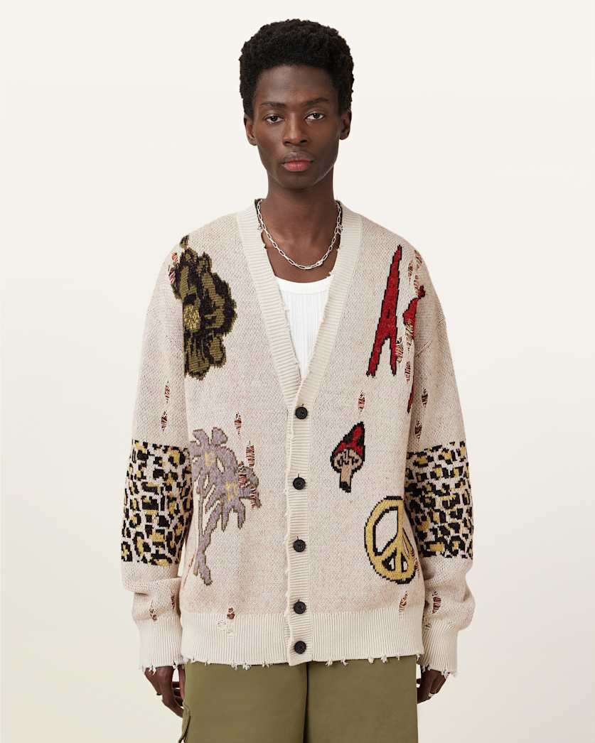 Jay Relaxed Jacquard Cardigan