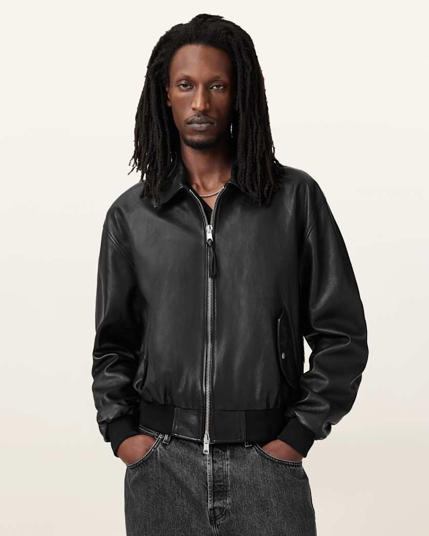 Marco Oversized Leather Bomber Jacket