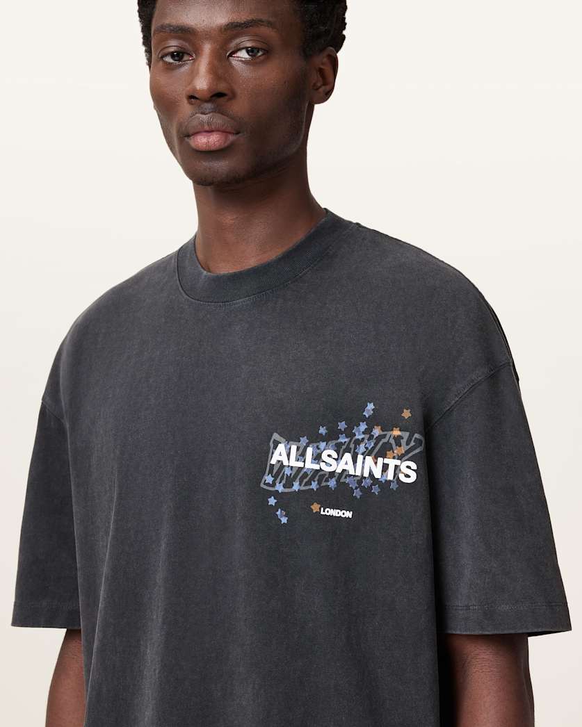 Wavy Oversized Crew Neck T-Shirt