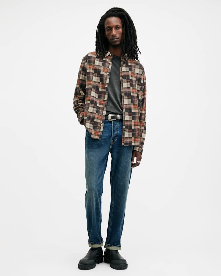 Jude Patchwork Checked Jacquard Shirt