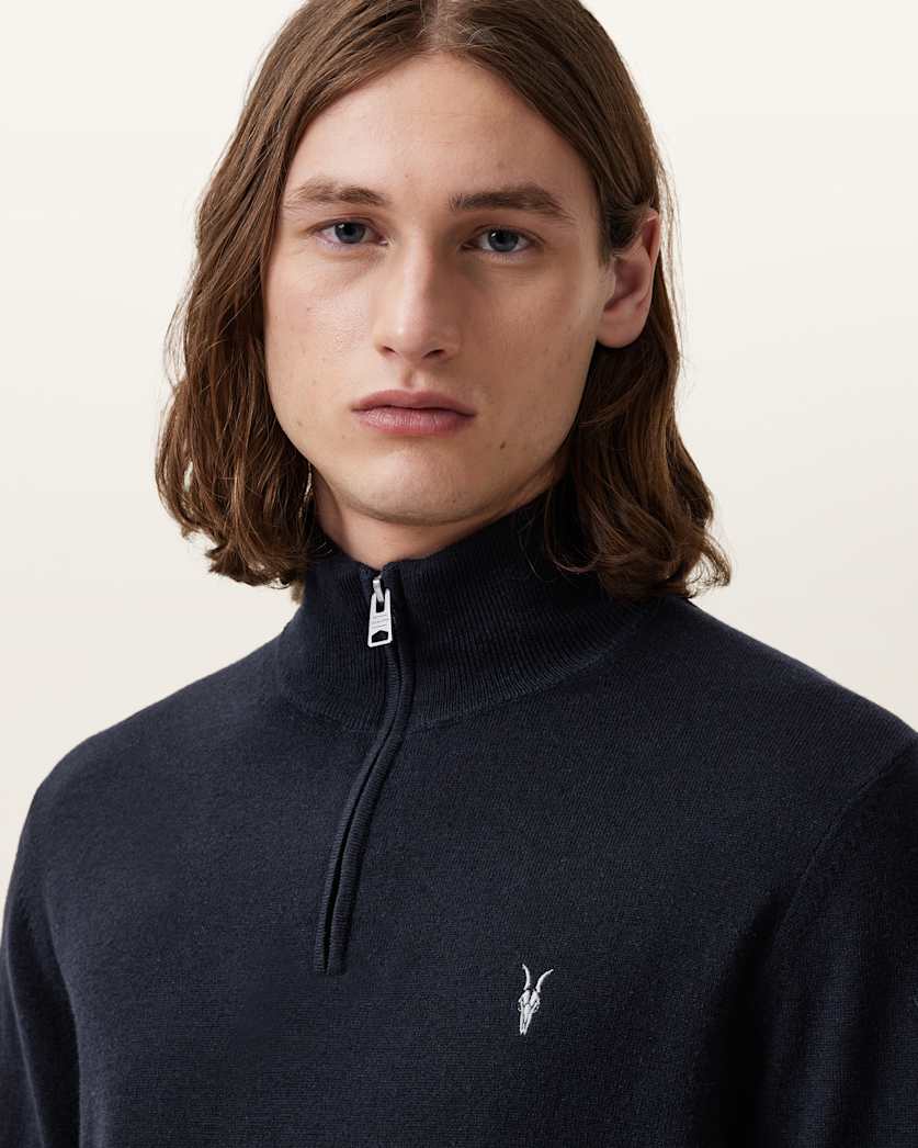 Kilburn Zip Funnel Neck Ramskull Jumper