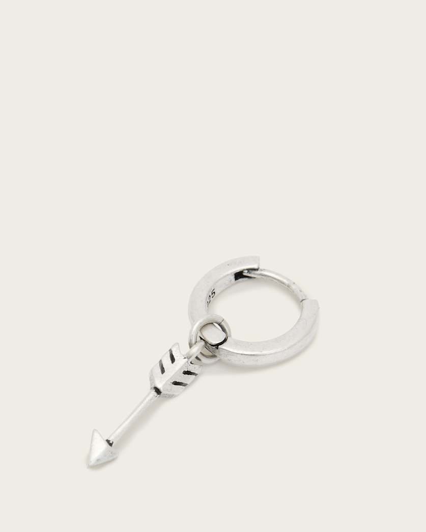 Arrow Sterling Silver Hoop Earring