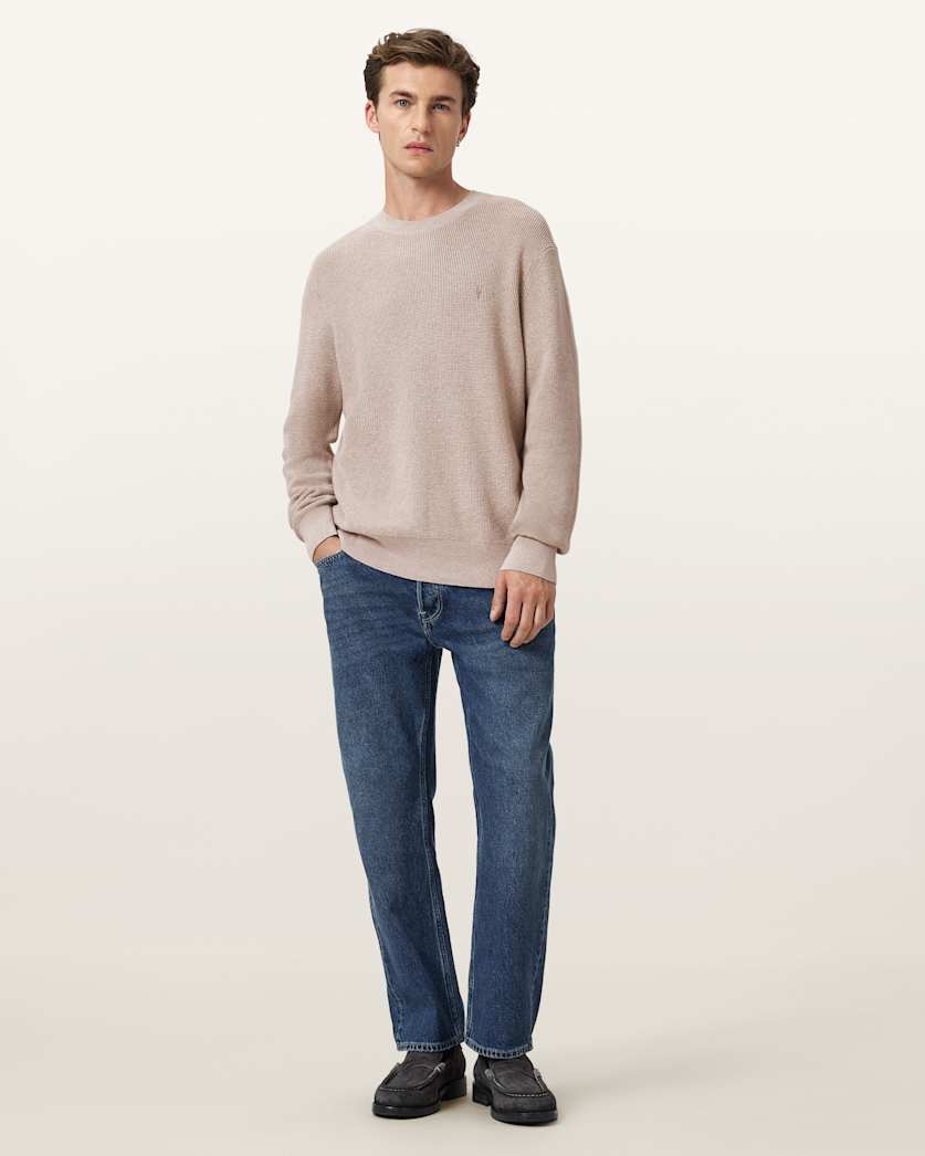 Aspen Waffle Texture Crew Neck Ramskull Jumper