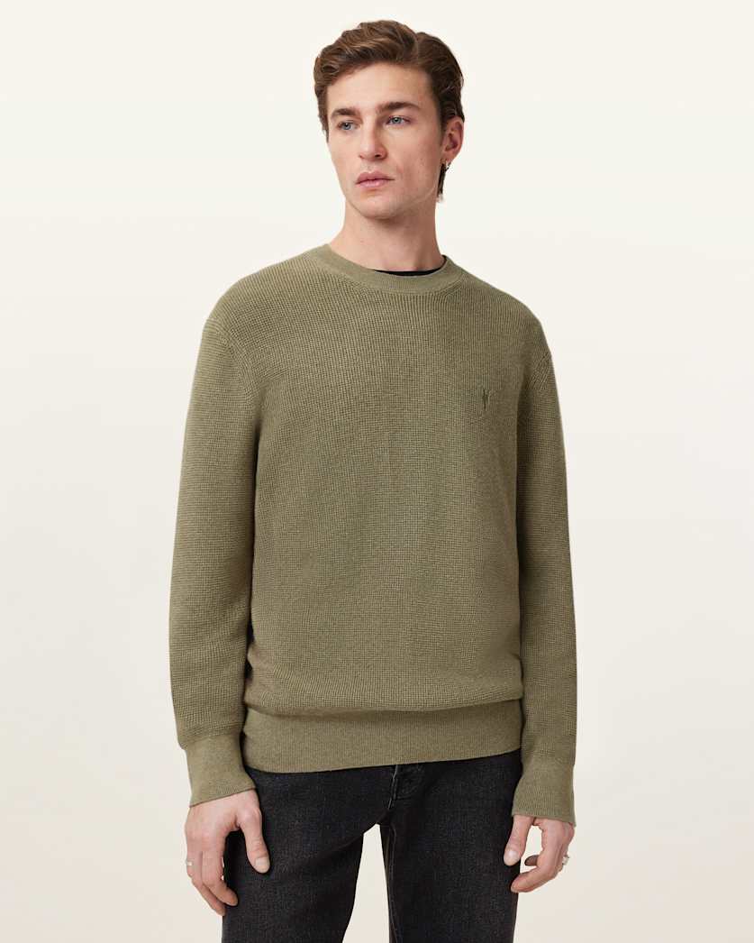 Aspen Waffle Texture Crew Neck Ramskull Jumper