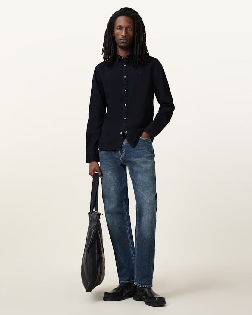 Gleason Press Stud Ramskull Denim Shirt