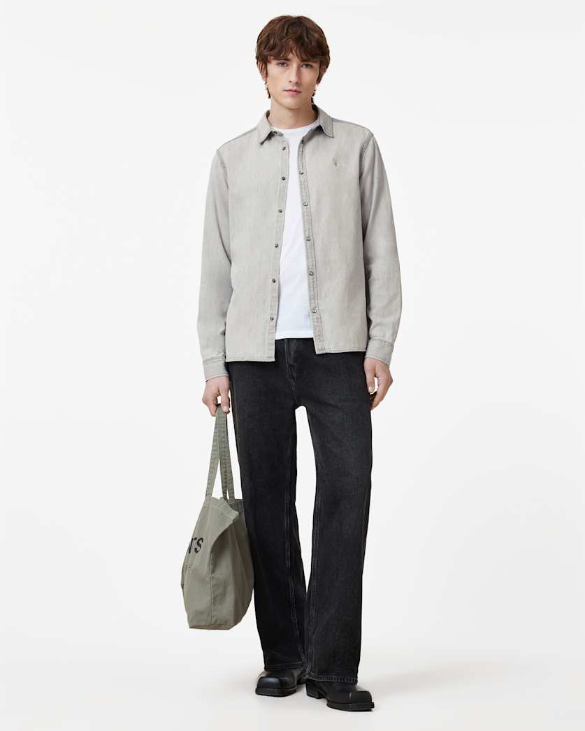 Gleason Press Stud Ramskull Denim Shirt
