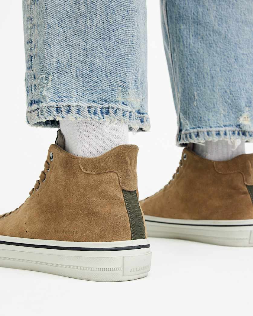 Lewis Lace Up Suede High Top Trainers