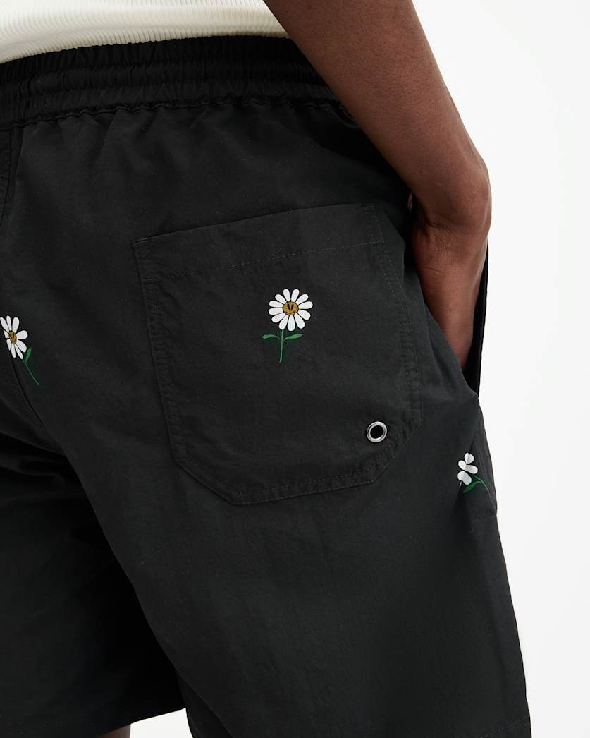 Daisical Elasticated Waist Floral Swimshorts