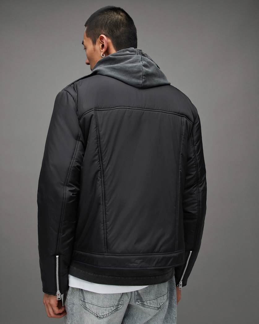 Miller Wadded Zip Up Biker Jacket