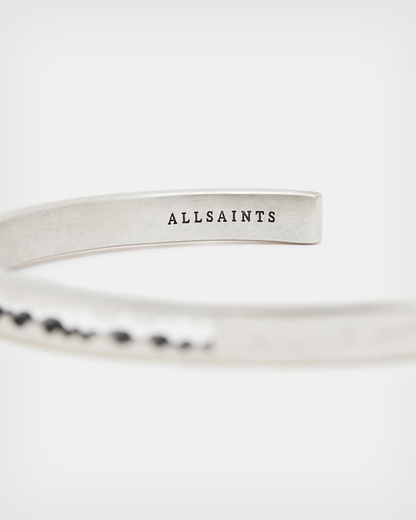 Laser Sterling Silver Cuff Bracelet
