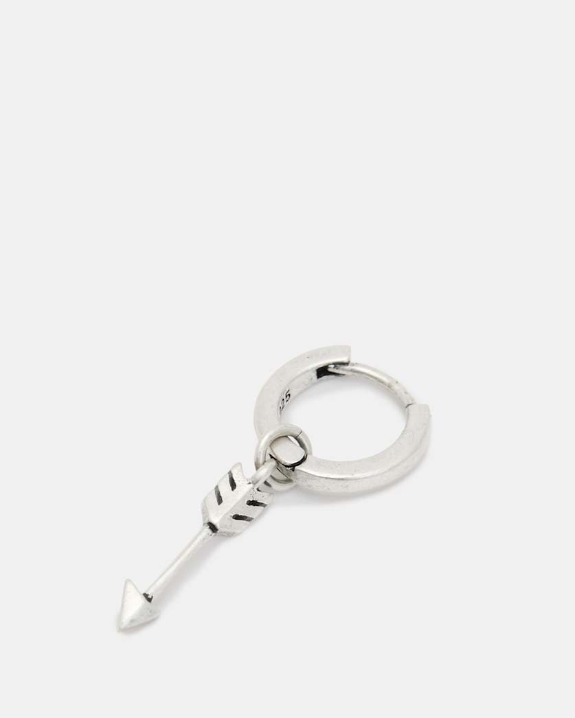 Arrow Sterling Silver Hoop Earring
