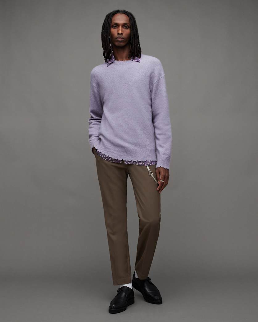 Luka Distressed Crew Neck Jumper