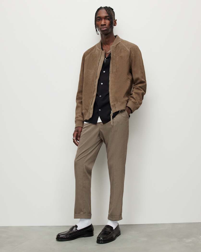 Dains Suede Bomber Jacket