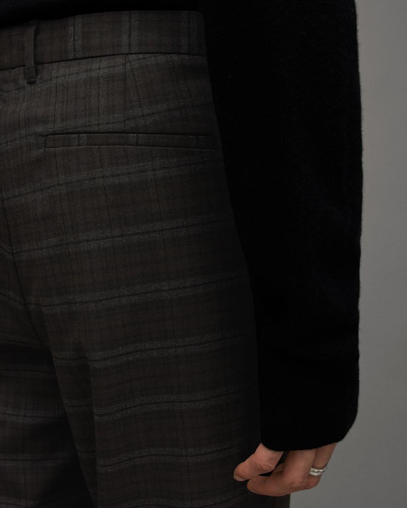 Spica Checked Wide Tapered Fit Trousers
